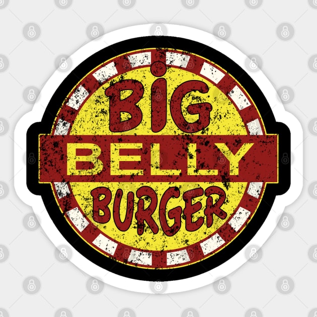 BIG BELLY BURGER (arrow) GRUNGE Sticker by LuksTEES